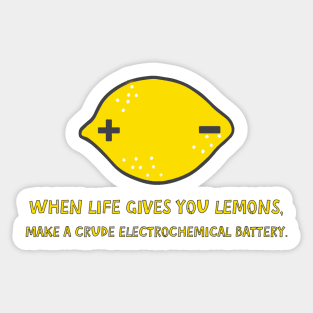 Lemon Battery Science Fair Project Sticker